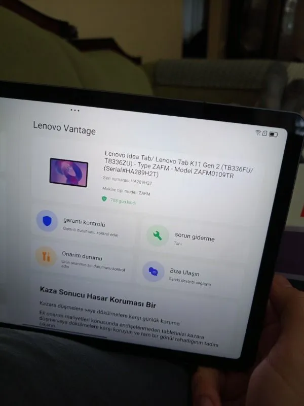 Lenovo Idea Tab 8GB 128GB 11″ 2.5K Sim Kartlı 5G Tablet+Kalem+Kılıf ZAFM0109TR