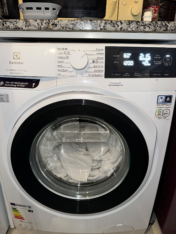 Electrolux EW6F3414UT 600 Serisi 10 kg Yıkama Kapasiteli 1400 Devir Enerji Sınıfı A Çamaşır Makinesi