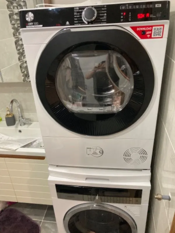 Hoover NDPH 11A2TCBEXS17 11 kg Wi-Fi Bağlantılı Isı Pompalı Kurutma Makinesi