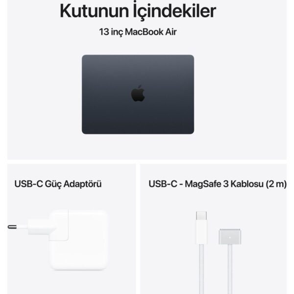 Apple MacBook Air M5 24GB 1TB SSD macOS 13″ Taşınabilir Bilgisayar Gece Yarısı MDHG4TU/A