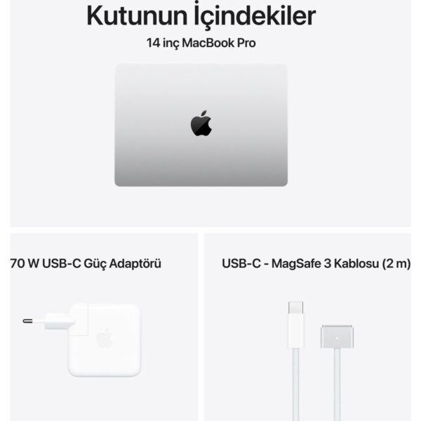 Apple MacBook Pro M5 Pro 24GB 1TB SSD macOS 14″ Taşınabilir Bilgisayar Gümüş MGDN4TU/A