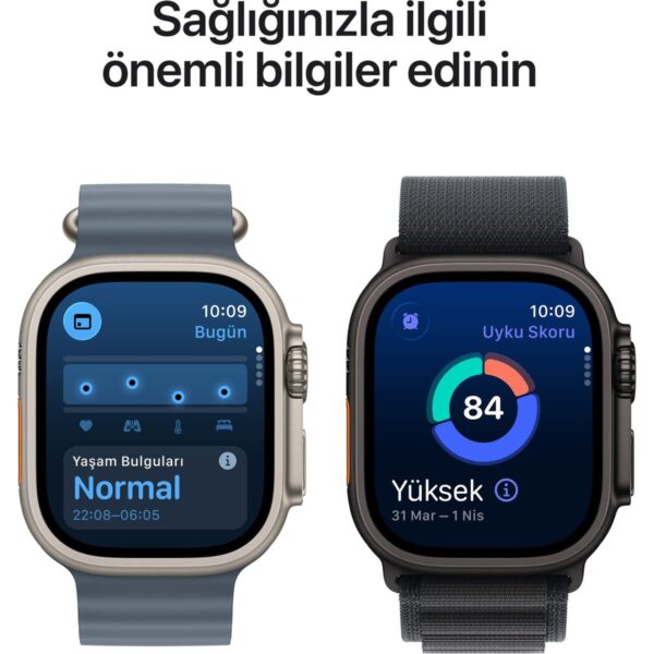 Apple Watch Ultra 3 Gps + Cellular, Kasa ve Natürel titanyum Milano loop – boy