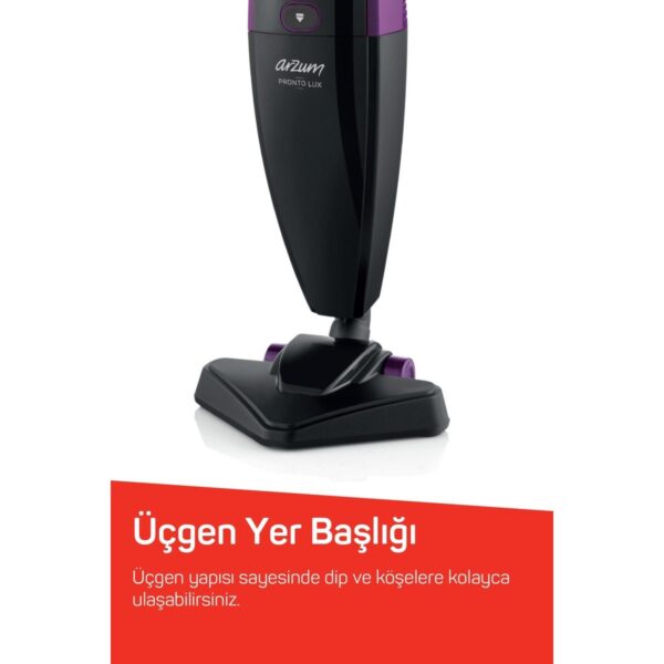 Arzum AR4075 Pronto Lux 2‘si 1 Arada Dikey Elektrikli Süpürge 800W, 1,5 L Toz Haznesi, Mürdüm