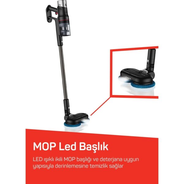 Arzum AR4211 MagiClean FlexBin İstasyonlu Dikey Şarjlı Süpürge 500W, BLDC Motor, Siyah