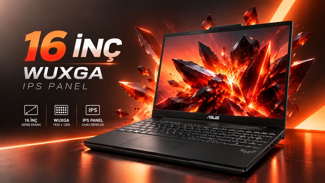 Asus Tuf Gaming F16 FX607VJB-RL137 Intel Core 5 210H 16GB 512GB SSD RTX3050-6GB Freedos 16" Wuxga 144Hz Taşınabilir Bilgisayar