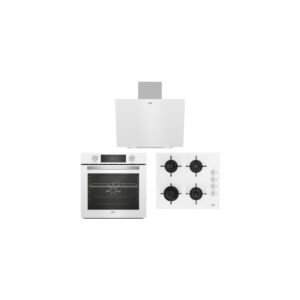 Beko Beyaz Cam Ankastre Set ( BFC 331 B - BOCD T 6012 EB- BDE 6041 B ) HBCV0000I21RGQ