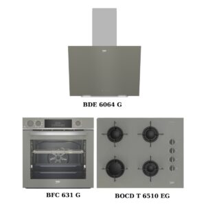 Beko Gri Cam Digital Ankastre Set (Bde 6064 G + Bocd T 6510 Eg + Bfc 631 G) HBCV00009TQT6Y