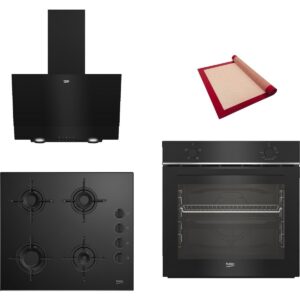 Beko New Black Star 3 Lü Ankastre Set ( Bfc 210 S - Bocd T 6011 Es - Bde 6050 S ) - Silikon Yanmaz Yapışmaz Pişirme Matı ile Birlikte HBCV0000D9KFVV