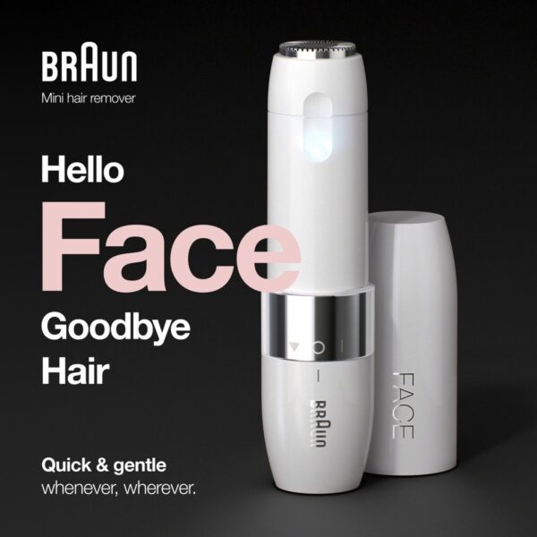 Braun Face FS1000 Mini Tüy Dökücü Kadın, Elektrikli Yüz Tüy Alma, Hızlı ve Kolay, Bıyık, Çene