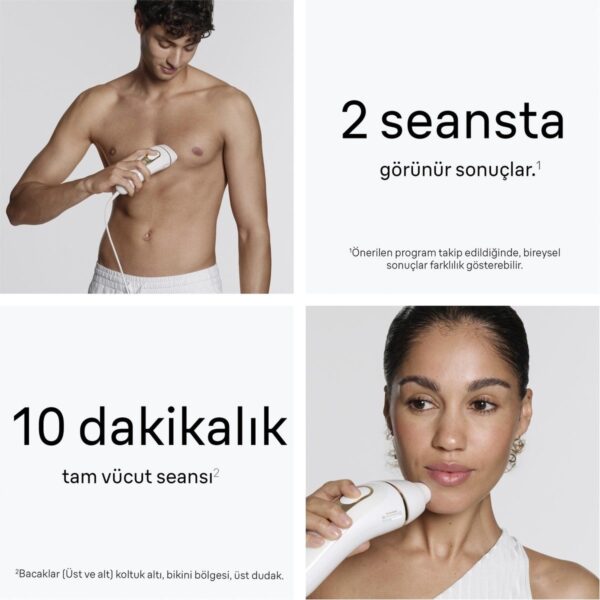 Braun Ipl Silk·expert Pro 5 Beyaz Kablolu IPL Cihazı, Cilt Temas Sensörü ve 3 Başlık ile Etkili Tüy Alma PL5311