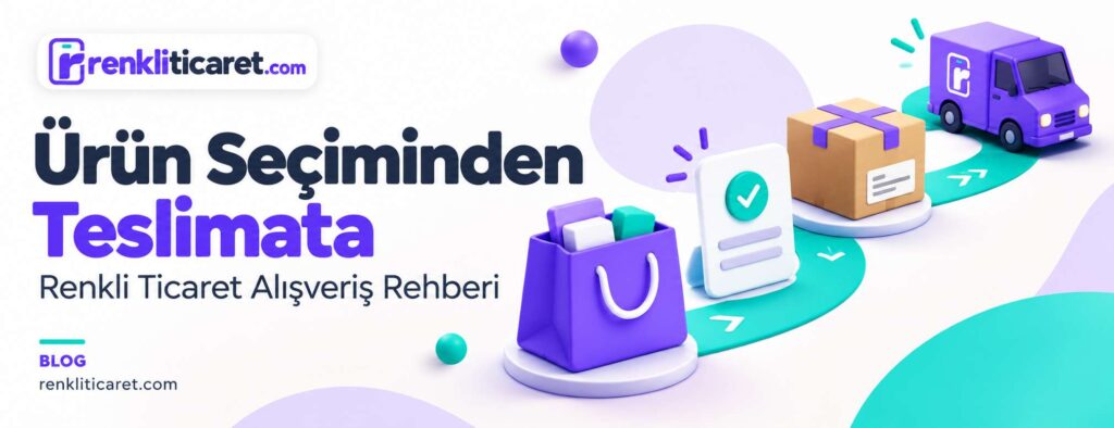 Ürün Seçiminden Teslimata Renkli Ticaret Alışveriş Akışı