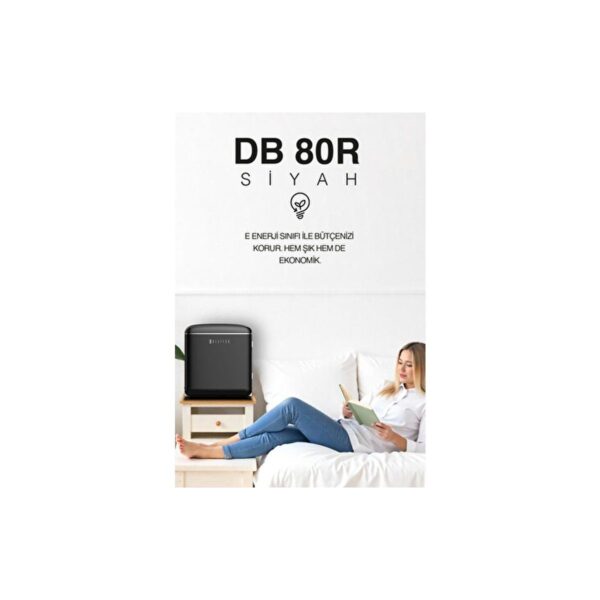 Dijitsu DB80RBL Retro Mini Buzdolabı Siyah