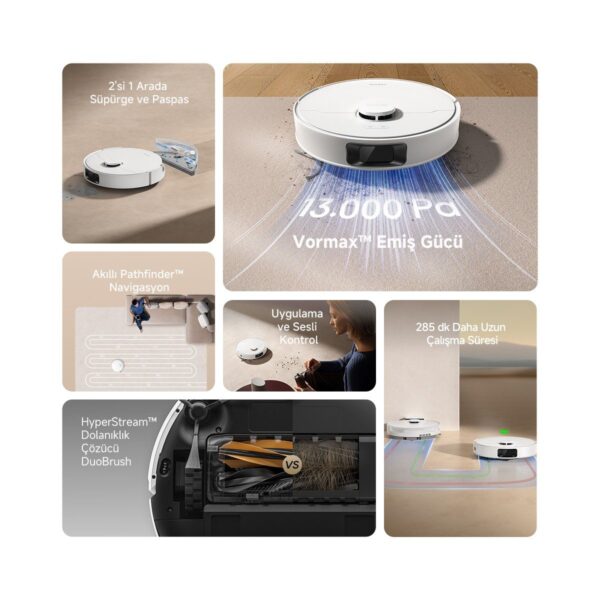 Dreame D20 Robot Süpürge, 13.000 Pa Emiş Gücü