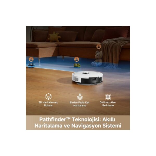 Dreame F20 Robot Süpürge Beyaz, 20.000PA Emiş Gücü