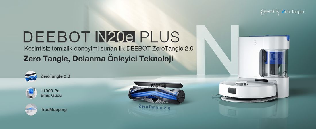 ECOVACS Akıllı Robot Süpürge, 8000Pa Emiş Gücü, 2'si 1 Arada Süpürme ve Paspaslama, TrueMapping Lazer Navigasyon, 300 Dakika Çalışma Süresi