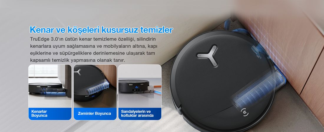 Ecovacs DEEBOT T80S Omni Robot Süpürge ve Paspas, 24.800 Pa Emiş Gücü, OZMO Roller 2.0 Paspas, ZeroTangle 3.0 Dolaşma Önleme, Triple Lift Özelliği, Sıcak Su ile Paspas ve Sıcak Hava ile Kurutma
