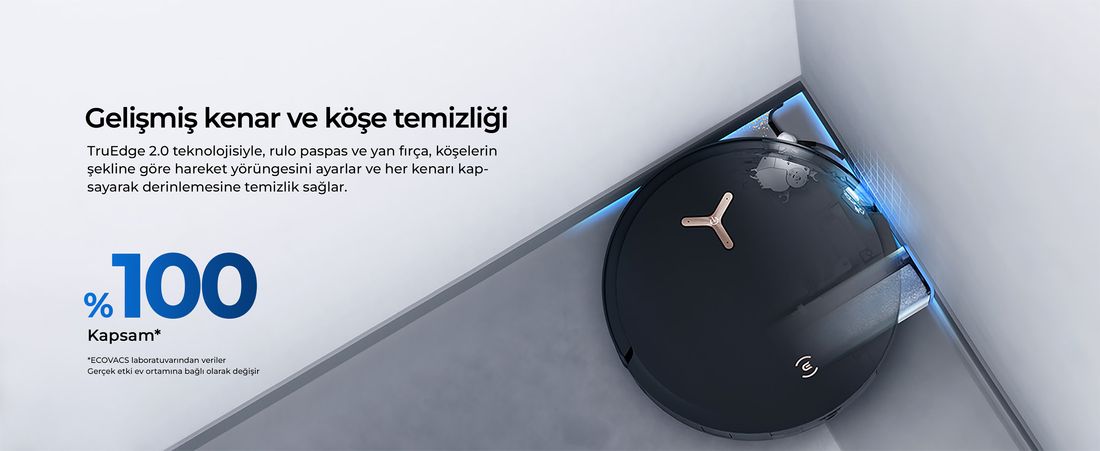 Ecovacs Deebot X8 Pro Omni Siyah Robot Süpürge ve Paspas 18000 Pa Emiş Gücü