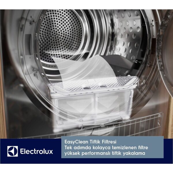 Electrolux EW6D69CBT 600 Serisi Gentlecare 118 Lt Xxl Protex Çelik Tamburlu 9 kg D Enerji Sınıfı Isı Pompalı Inverter Kurutma Makinesi