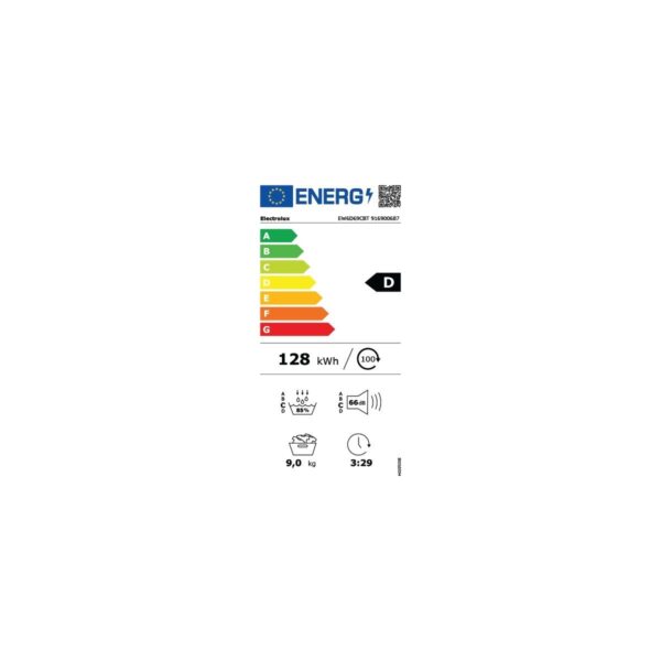 Electrolux EW6D69CBT 600 Serisi Gentlecare 118 Lt Xxl Protex Çelik Tamburlu 9 kg D Enerji Sınıfı Isı Pompalı Inverter Kurutma Makinesi