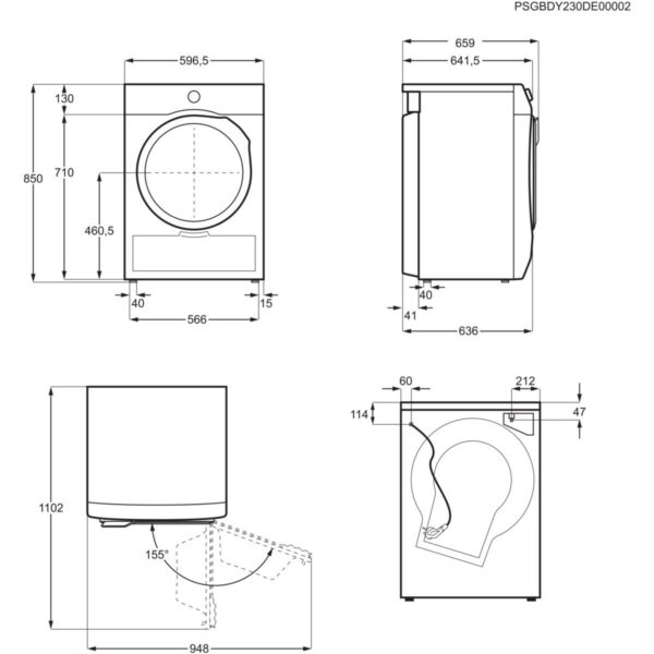 Electrolux EW6D99BGT 600 Serisi Gentlecare Kurutma Makinesi
