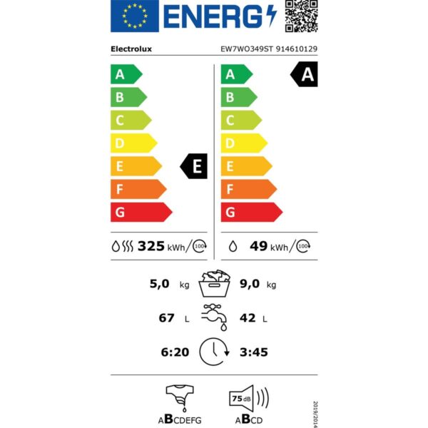 Electrolux EW7WO349ST 9 kg Yıkama 5kg 1400 Devir Kurutmalı Çamaşır Makinesi