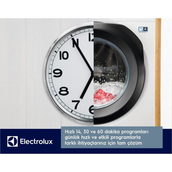 Electrolux EWZF541BT 10 kg 1400 Devir TimeCare 14/30/60 dk Hızlı Yıkama Buharlı Anti Alerji Programlı Inverter Çamaşır Makinesi