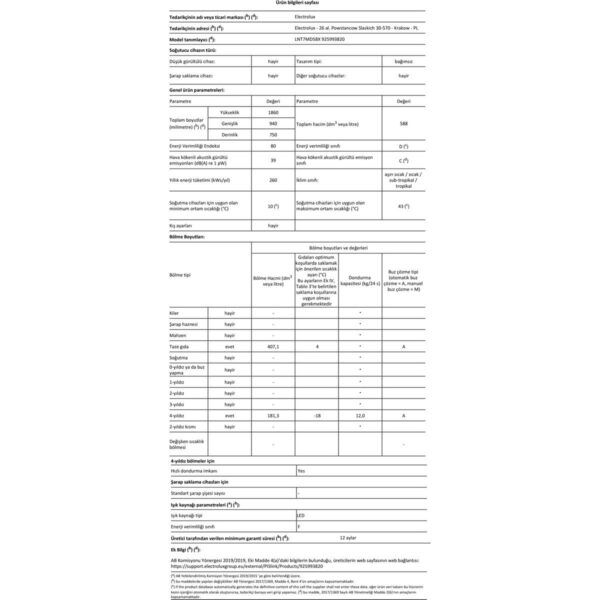 Electrolux LNT7MD58X Twintech No-Frost 588 Lt 84 cm Alttan Donduruculu Buzdolabı D Enerji Sınıfı Inox
