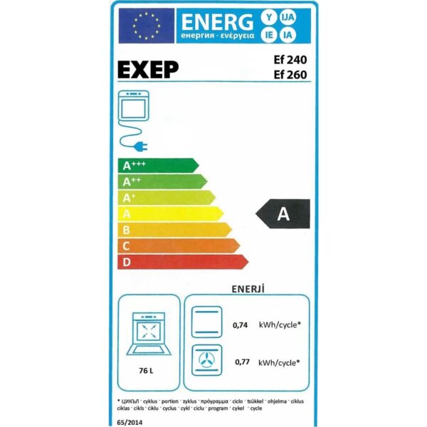 Exep Elegra 2’li Siyah Ankastre Set(Cam Gazlı Ocak + Turbo Fırın (EO320+ EF240)