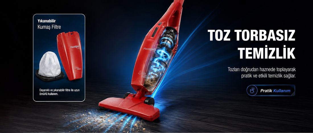 Fantom Hamarat P-1500 Toz Torbasız Elektrikli Süpürge