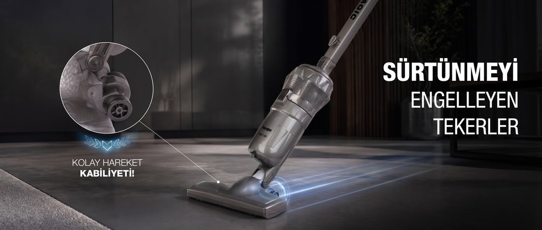 Fantom Magıc P 3000 Toz Torbasız Dikey Süpürge Antrasit 1 Litre Toz Hacmi ve Yüksek Emiş Gücü