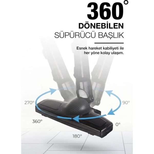 Fantom Magıc P 3000 Toz Torbasız Dikey Süpürge Siyah