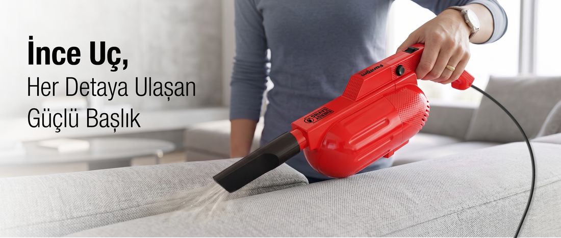 Fantom Pratic Aır Power P 1250 Kırmızı Dikey Süpürge Torbasız 1 L Toz Haznesi ile Güçlü Emiş