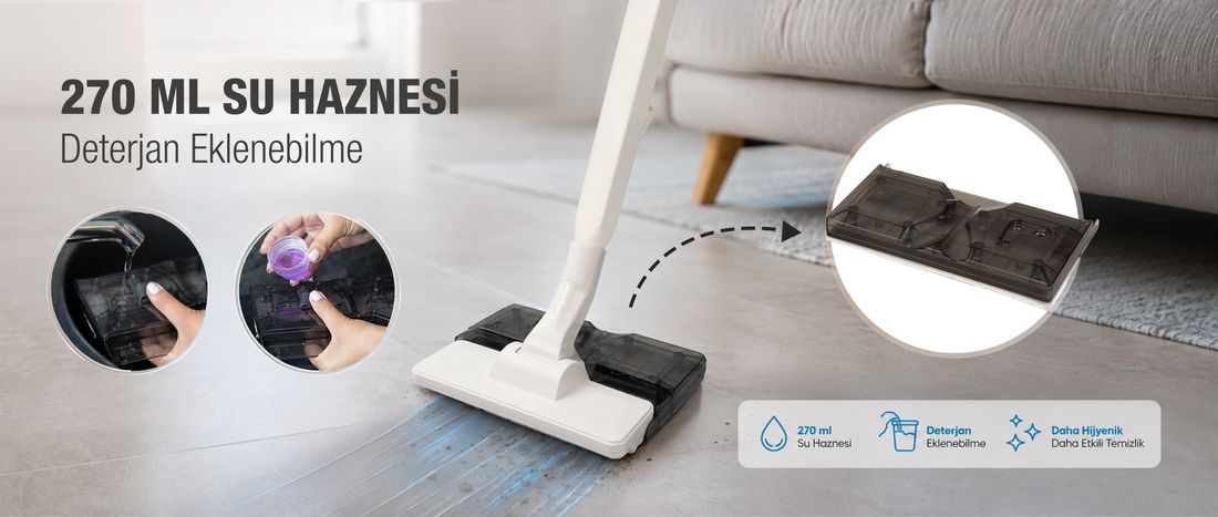 Fantom Praticmop P 1400 Elektrikli Süpürge Krem