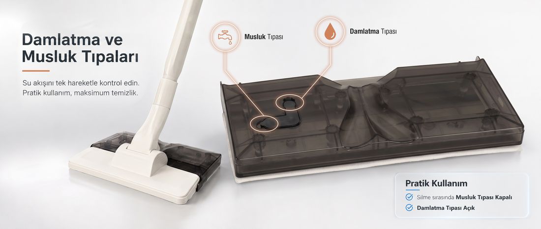Fantom Praticmop P 1400 Elektrikli Süpürge Krem