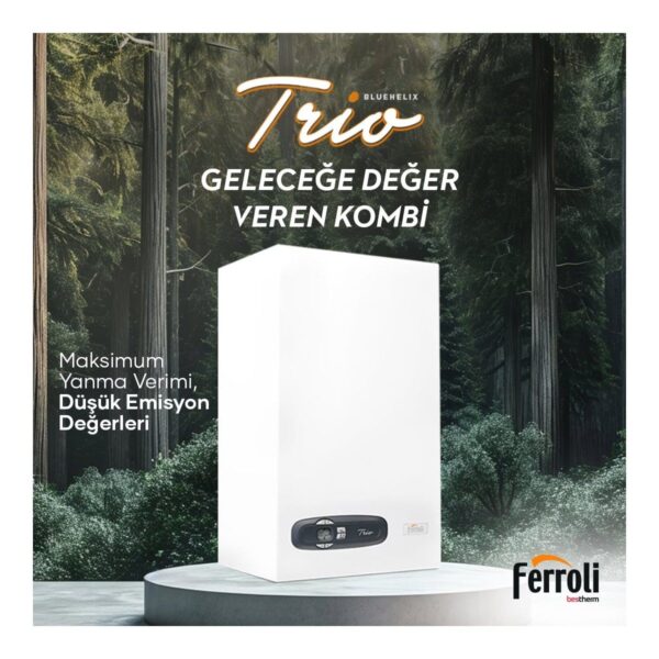 Ferroli Bluehelix Trio 28 Kw Yoğuşmalı Kombi