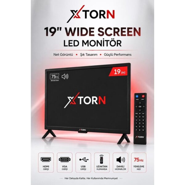 Fury Torn 19’’ (48 Ekran) Çanaklı / Çanaksız Wifi’li Uydu Alıcısı+Tv Askı Aparatı Hediye