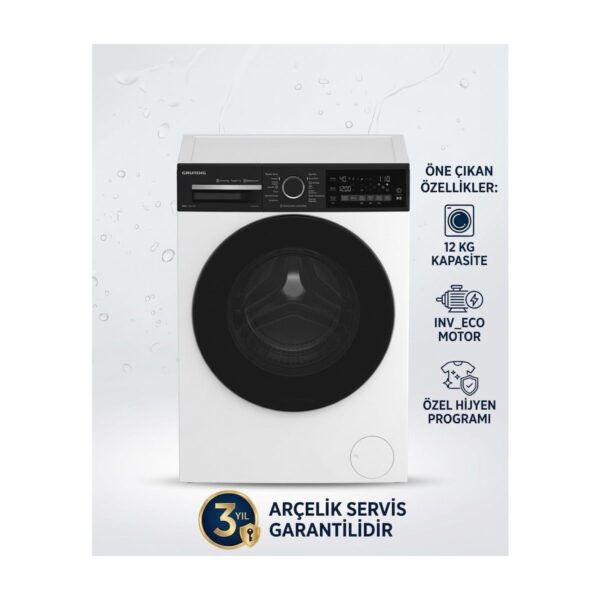 Grundig Gpwm 124643 1400 Devir 12 kg Çamaşır Makinesi