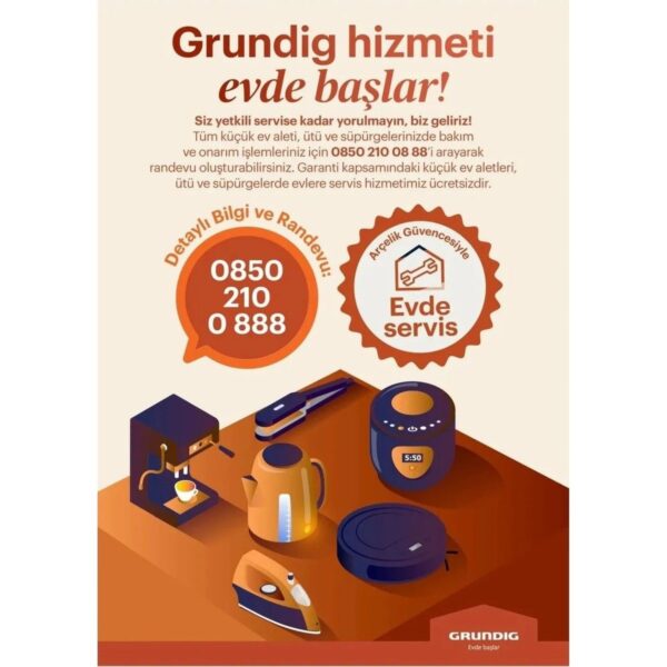Grundig VCR 7330 Akıllı Robot Süpürge