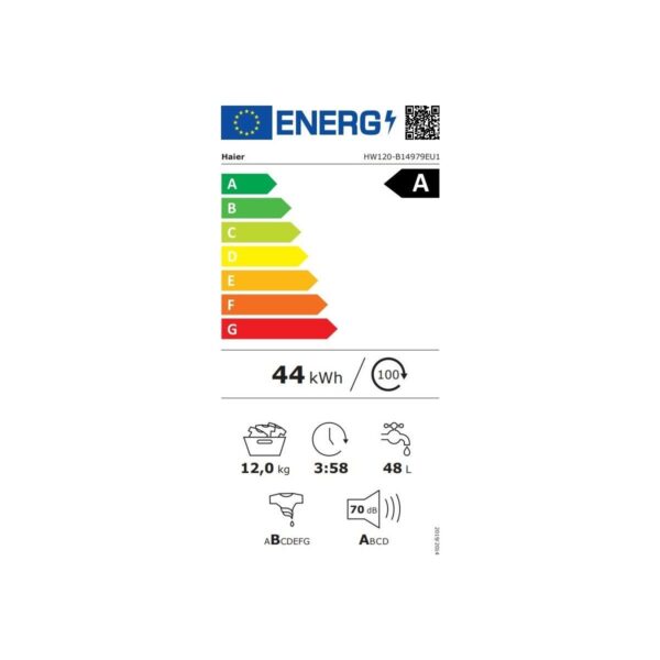 Haier HW120-B14979EUGS A 12 kg Wi-Fi Bağlantılı 1400 Devir Çamaşır Makinesi