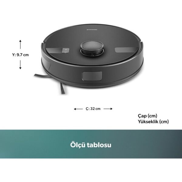 Homend Alex Laser 1291H Moplu ve Haritalamalı Akıllı 5 Kpa Robot Süpürge Siyah