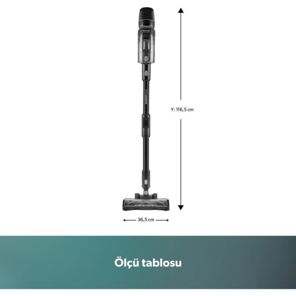 Homend Dustrider 1273H Katlanabilir Borulu Dikey Süpürge Siyah-Silver