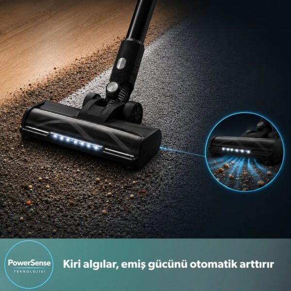 Homend Dustrider 1273H Katlanabilir Borulu Dikey Süpürge Siyah-Silver