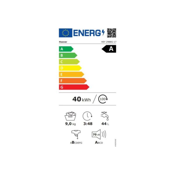 Hoover Hey 29B8G-17 9 kg Yıkama Kapasiteli 1200 Devir Çamaşır Makinesi Enerji Sınıfı A