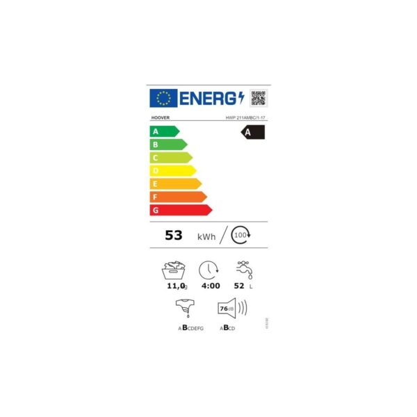 Hoover HWP 211AMBC/1-17 11 kg Wi-Fi Bağlantılı 1200 Devir Çamaşır Makinesi