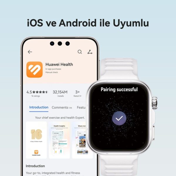 Huawei Watch Fit 5 Pro Akıllı Saat -, Nfc ile Ödeme, Kapsamlı Sağlık Takibi, Gelişmiş Uyku Takibi, Uzun Pil Ömrü, Ios Android Uyumlu