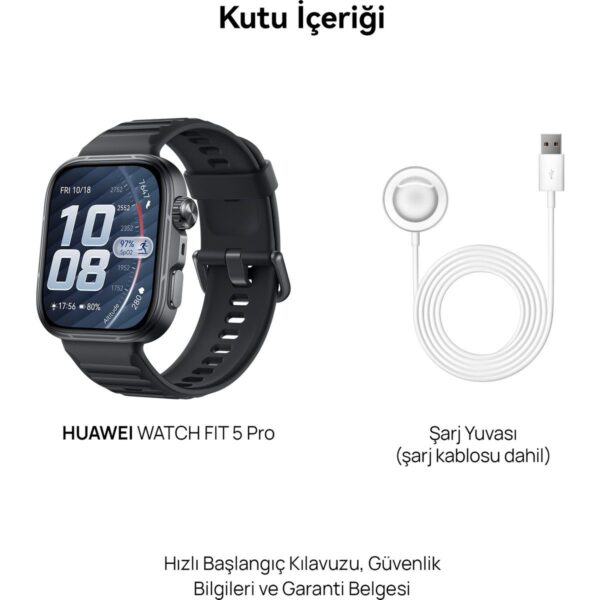 Huawei Watch Fit 5 Pro Akıllı Saat -, Nfc ile Ödeme, Kapsamlı Sağlık Takibi, Gelişmiş Uyku Takibi, Uzun Pil Ömrü, Ios Android Uyumlu