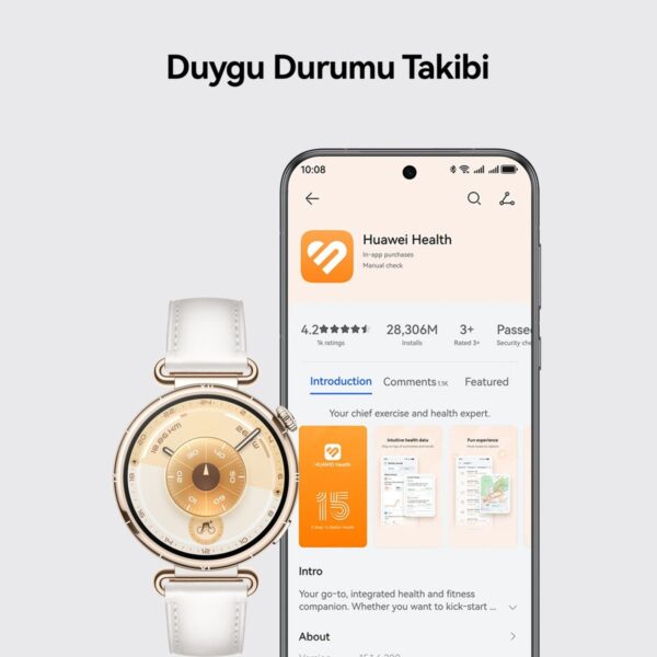 Huawei Watch GT 6 46 mm – (21 güne varan pil ömrü, Sağlık Takibi, Bisiklet Özelliği, iOS & Android Uyumlu)