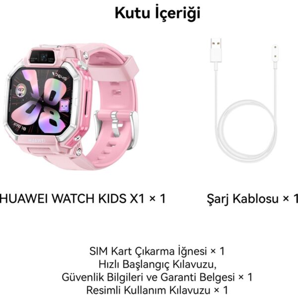 Huawei Watch Kids X1 Akıllı Çocuk Saati -, 3 yıl Garanti, 360° Dönen Çift Kamera, Hd Görüşme, Hassas Konum Takibi