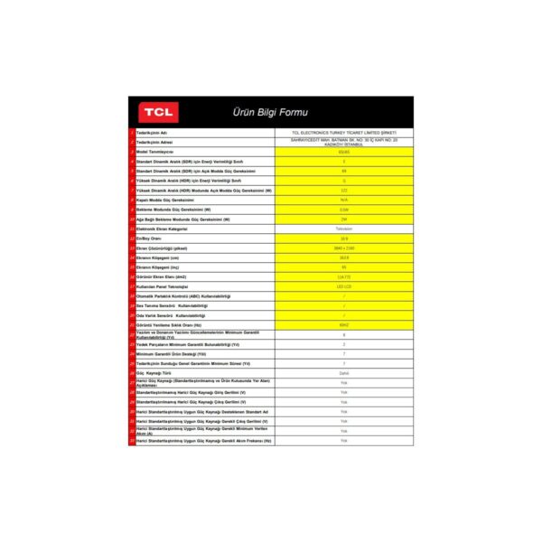 iFFALCON 65U65 65” 165 Ekran Uydu Alıcılı 4K Ultra HD Google LED TV