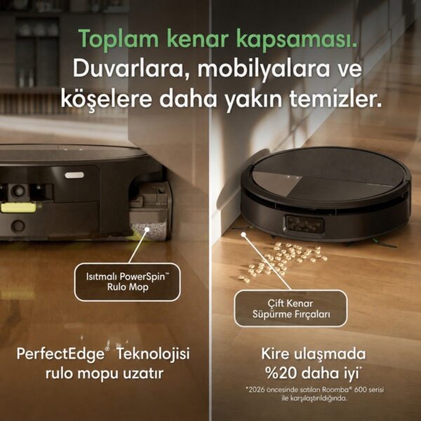 Irobot Roomba Max 775 Combo Robot Süpürge ve Paspas + Autowash Istasyonu (Siyah)